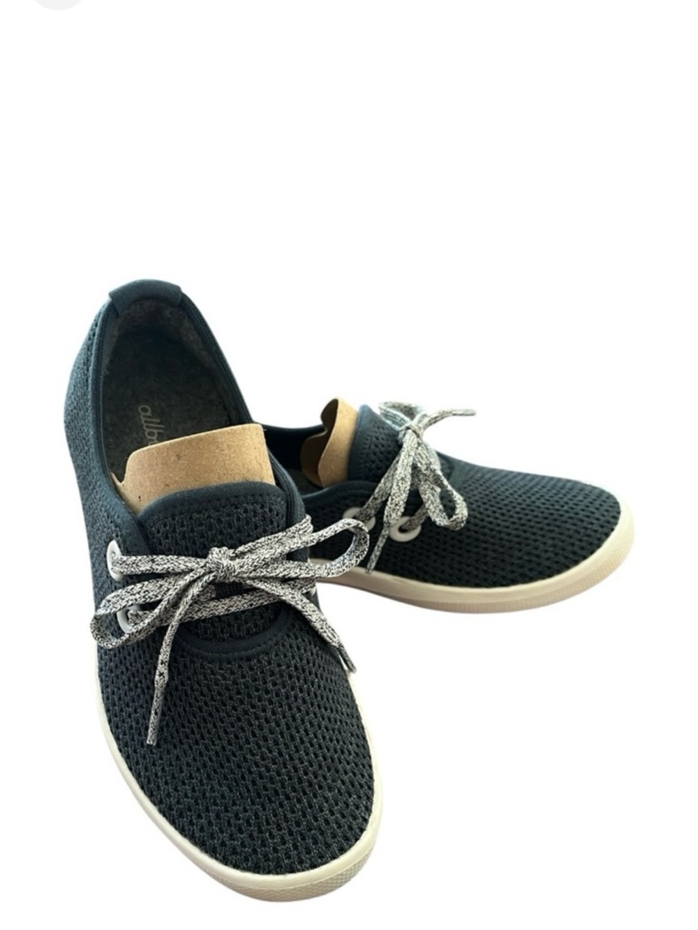 Allbirds Tree Skipper Womens Slip On Lace Up Knit Sneaker Blue Gray EUC Size 5